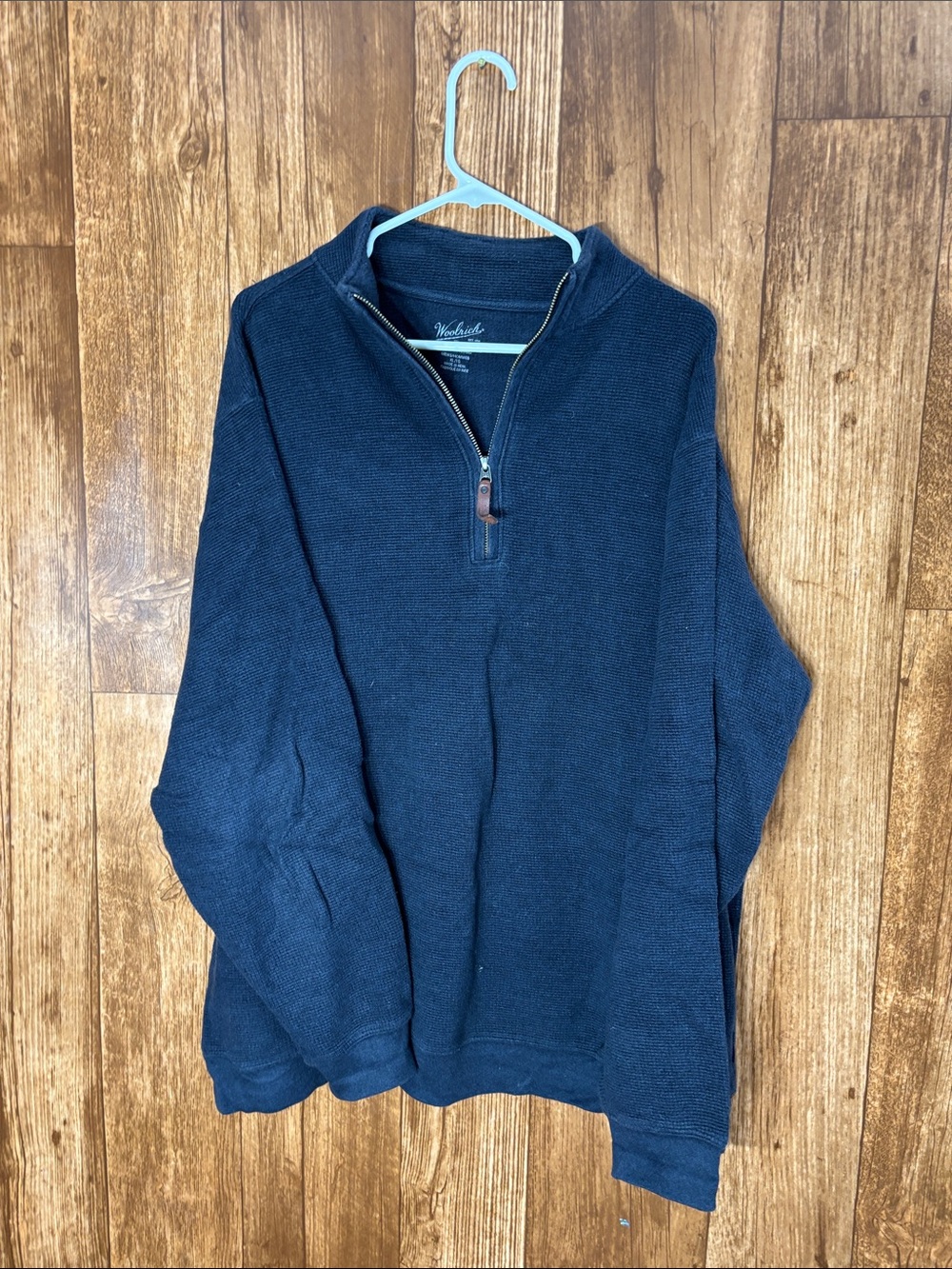 Woolrich Men's Navy Half-Zip Knit Shirt Jacket